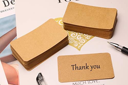 Tupalizy 100PCS Blank Brown Kraft Paper Cards for Writing and Crafting