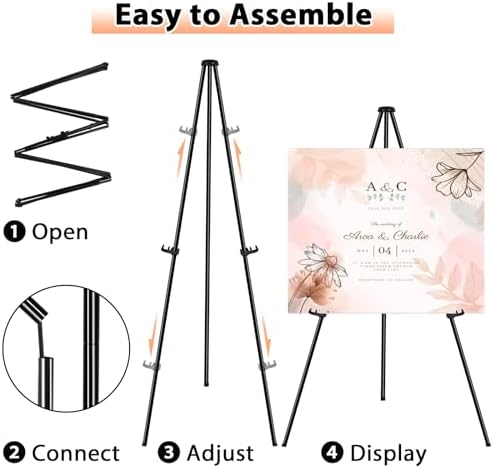 OUTNEE 63 Inch Foldable Easel Stand 2 Pack