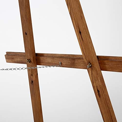 Dark Wood Rustic Art Easel Adjustable Height Stand