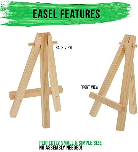 US Art Supply 5 Inch Mini Easel Display Stand 24 Pack