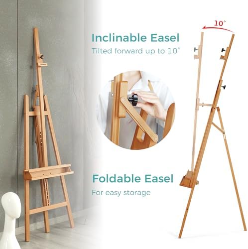 VISWIN Inclinable A-Frame Easel for Painting and Display
