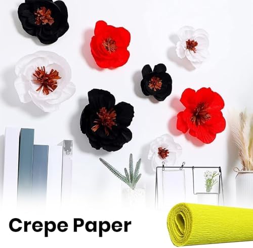 Yellow Crepe Paper Streamers 1 Roll Party Decor
