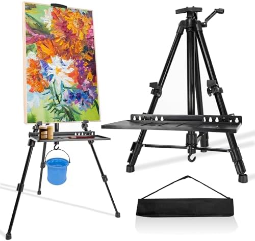 PUJIANG Adjustable Height Easel Stand for Painting and Art