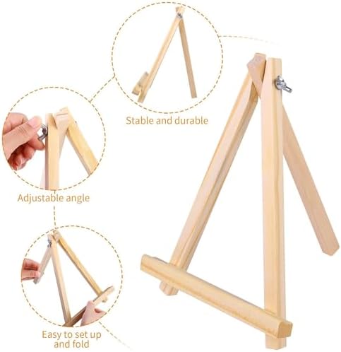 Aneco 12 Pack Foldable A-Shaped Wooden Easels
