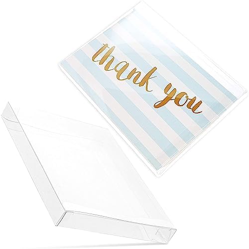 Juvale 50 Pack Clear Greeting Card Storage Boxes - 45x6 Inch