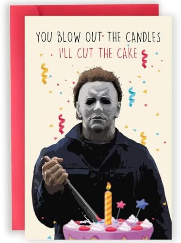 Creepy Michael Myers Halloween Birthday Card
