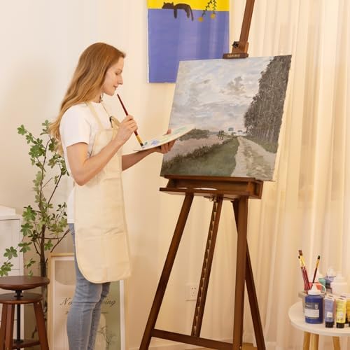Somime Large A-Frame Studio Easel with Brush Storage