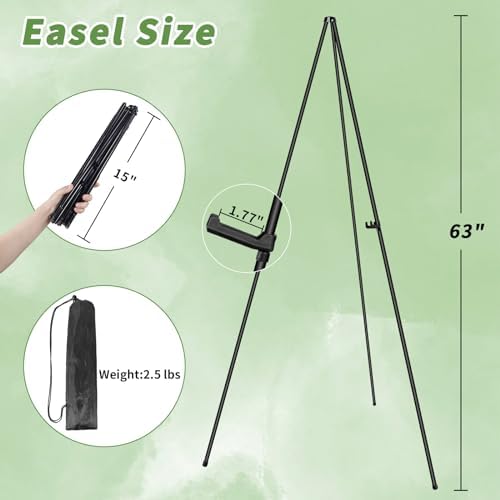 PUJIANG 3 Pack Floor Easel Stand for Display and Painting