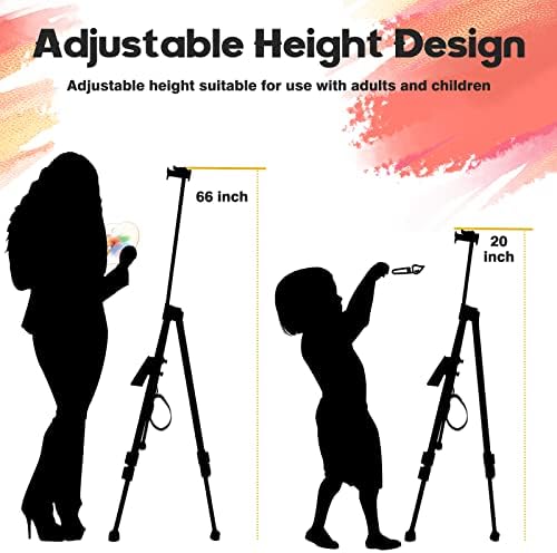 Qunclay 15 Pack Adjustable Height Metal Easel Stand with Portable Bag