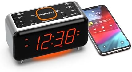 Emerson CKS1521 SmartSet Bluetooth Alarm Clock Radio