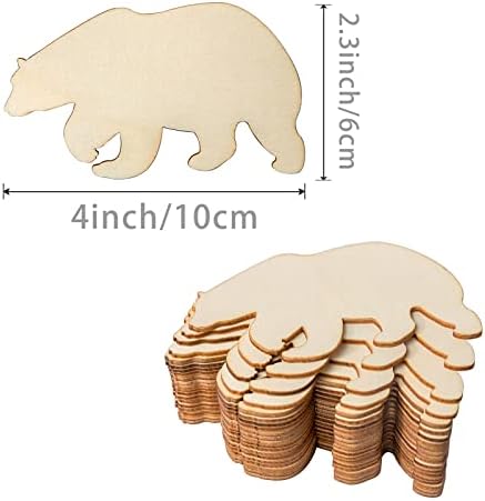 Zontween Bear Wooden Blank Grizzly Wall Art 20Pcs