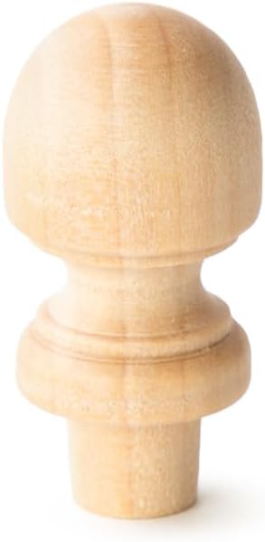Pinehurst Crafts Small Wooden Finials 1-12 Inch Pack of 8