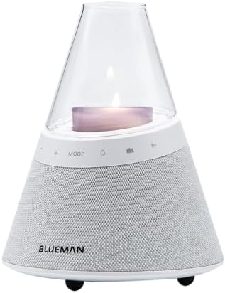 BLUEMAN Portable Bluetooth Speaker with Candle Holders and White Noise