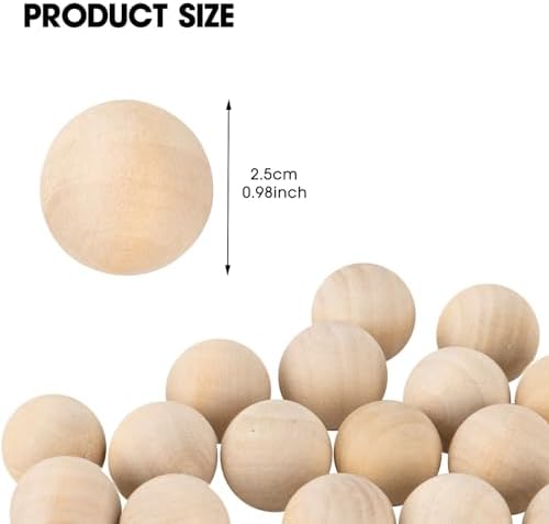 1 Inch Unfinished Wood Balls 120PCS for Crafts and DIY
