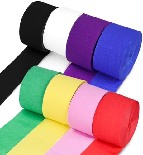 VGOODALL 8 Rolls Crepe Paper Streamers