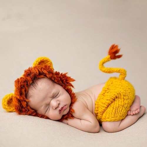 Vomdrok Halloween Baby Lion Costume Prop Set