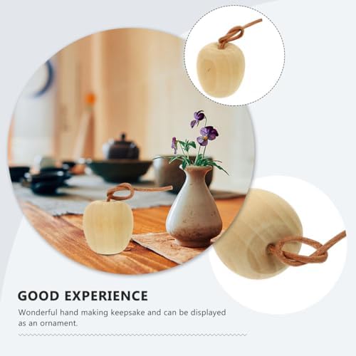 PRETYZOOM DIY Unpainted Wooden Fruit Ornaments 4pcs Pack