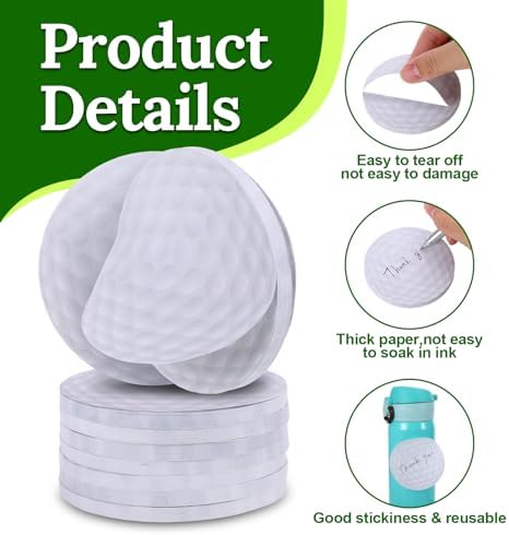 Golf Party Favors Set 48 Pcs Golf Ball Pens and Sticky Notes