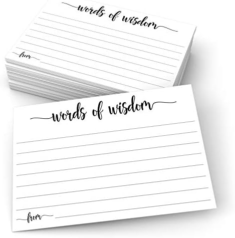 321done Words of Wisdom Card Set 50 Cards 4x6in White USA Made