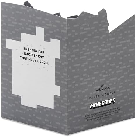 Hallmark Minecraft Pop-Up Card for Kids and Gamers