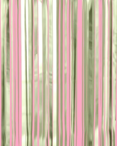 XO Fetti Sage Green Foil Curtain Set of 2