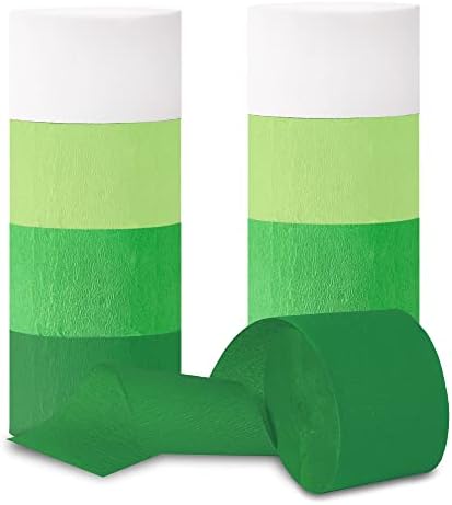 Green Streamers 8 Rolls 656ft Crepe Paper Decorations