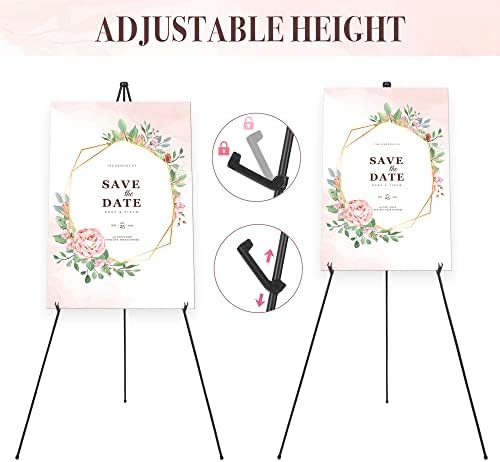 DDEAT 2 Pack Black Art Easel Stand for Wedding Signs and Posters