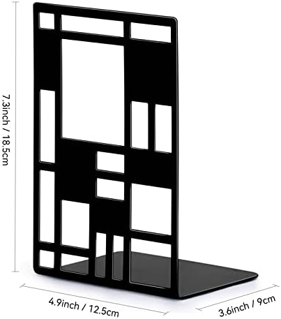 Heavy Duty Metal Bookends with Anti-Slip Pads 1 Pair