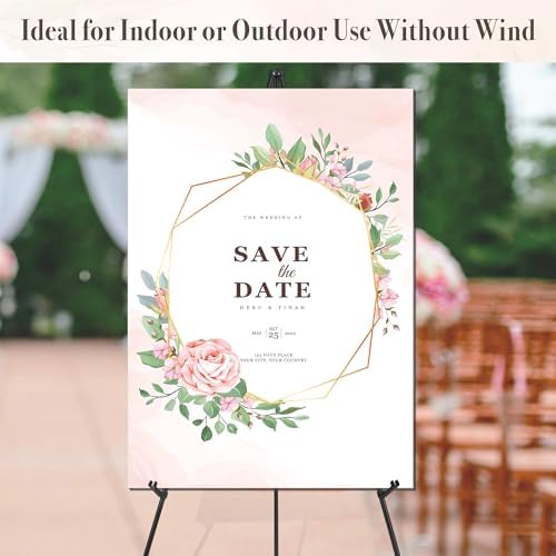 DDEAT 2 Pack Black Art Easel Stand for Wedding Signs and Posters