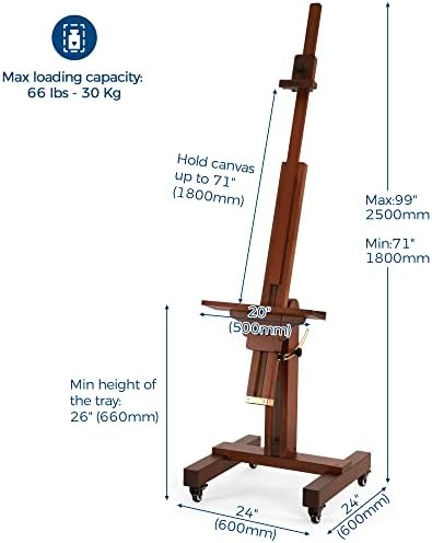 VISWIN Studio Heavy Duty Easel for Large Canvas Up to 71