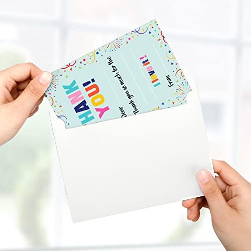 72 Piece Confetti Style Thank You Cards with Envelopes for Kids