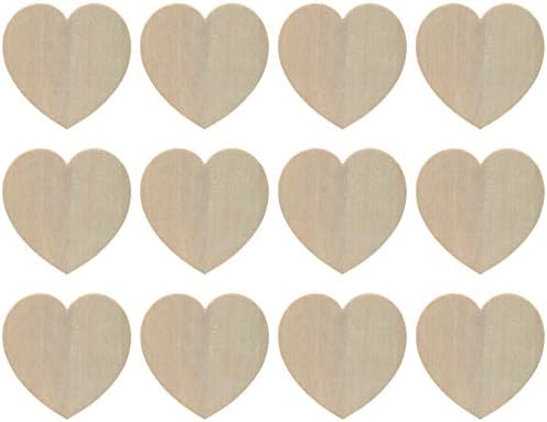 Creative Hobbies Unfinished Wood Heart Cutouts 35 Inch Wide 12 Pack