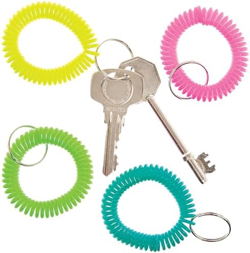 Baker Ross FN230 Spiral Keychains - 12-Pack for Kids