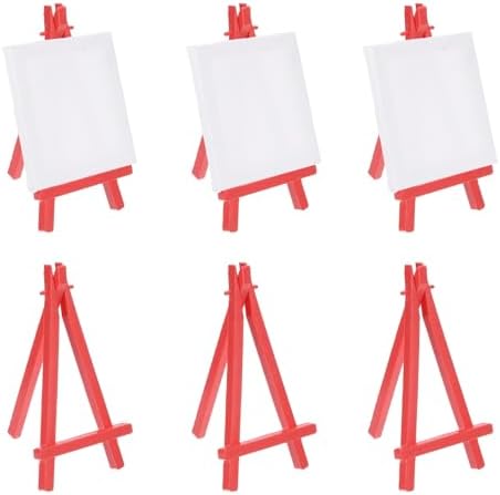 MECCANIXITY Mini Plastic Display Easels Pack of 6 Red