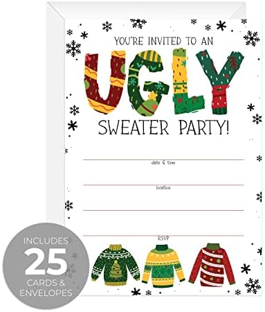 Canopy Street Ugly Sweater Party Invitations 5x7
