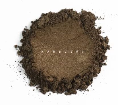 MARBLERS Coffee Brown Mica Powder 1oz Safe for Skin Crafts