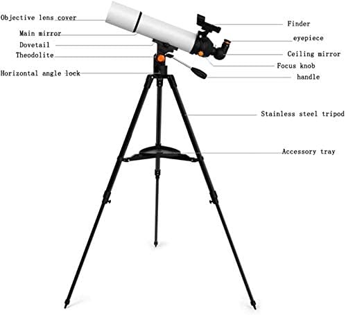 Beginners Astronomy Telescope 80Mm Portable Refractor for Camping and Kids