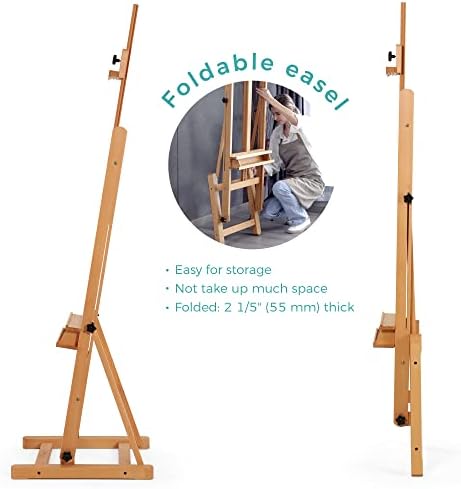 VISWIN Medium H-Frame Easel 67-95 Inch Adjustable with Storage Tray
