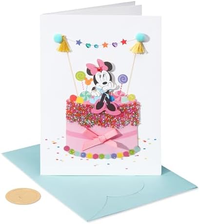 Papyrus Minnie Mouse Birthday Card - Happy Wishes