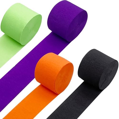 PheiLa Halloween Crepe Paper Streamers 4 Rolls