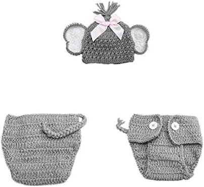Coberllus Newborn Photography Props Baby Elephant Outfit Set