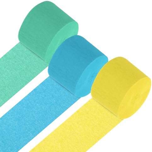 PATIKIL Crepe Paper Streamers 3 Rolls Decor Set