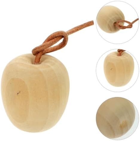 PRETYZOOM DIY Unpainted Wooden Fruit Ornaments 4pcs Pack