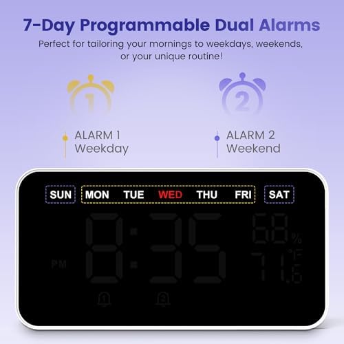Dekala Bed Shaker Alarm Clock for Heavy Sleepers
