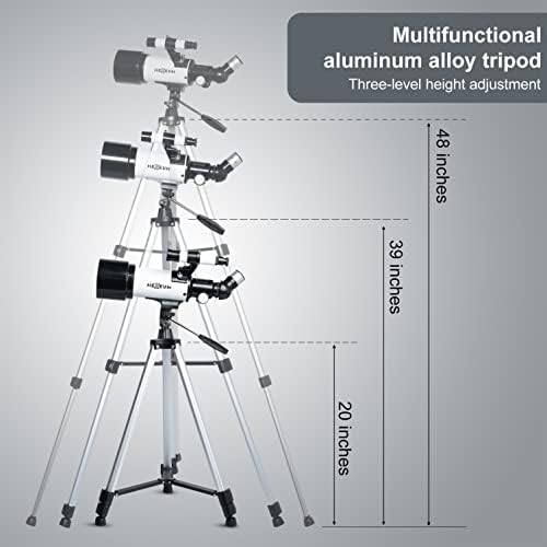 HEXEUM Telescope for Kids Adults 70mm Aperture AZ Mount