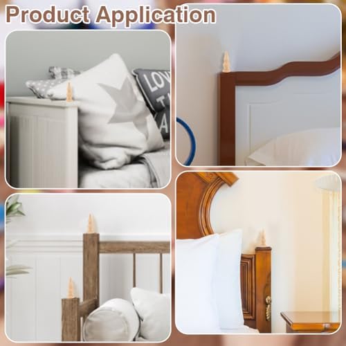 BENECREAT 2Pcs Unfinished Beech Wood Finials