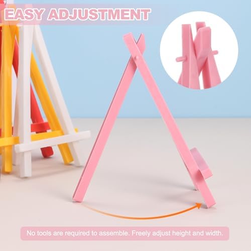 MECCANIXITY Mini Plastic Display Easels Red Pack of 12