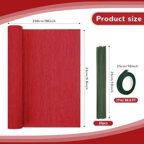 Nitelemn Crepe Paper Streamers 8 Rolls 8 Colors