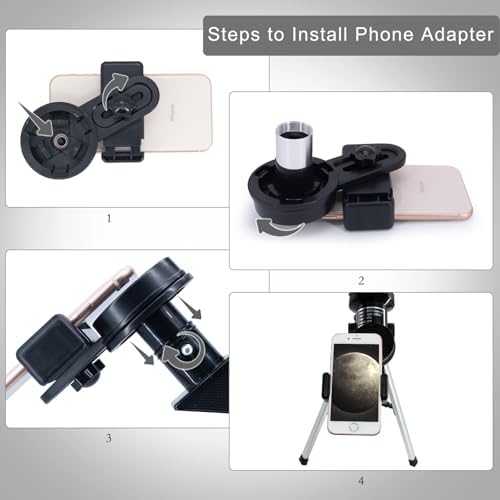ToyerBee 70mm Refractor Telescope with Smartphone Adapter and Wireless Remote