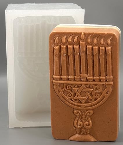 Menorah Candle Silicone Mold 5oz